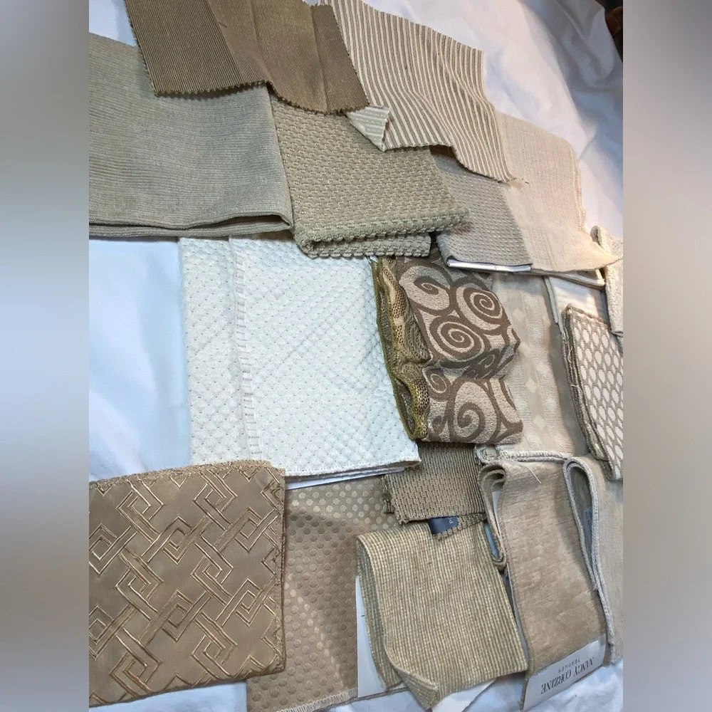 Designer high‎ end upholstery Fabric Samples beige tone colors